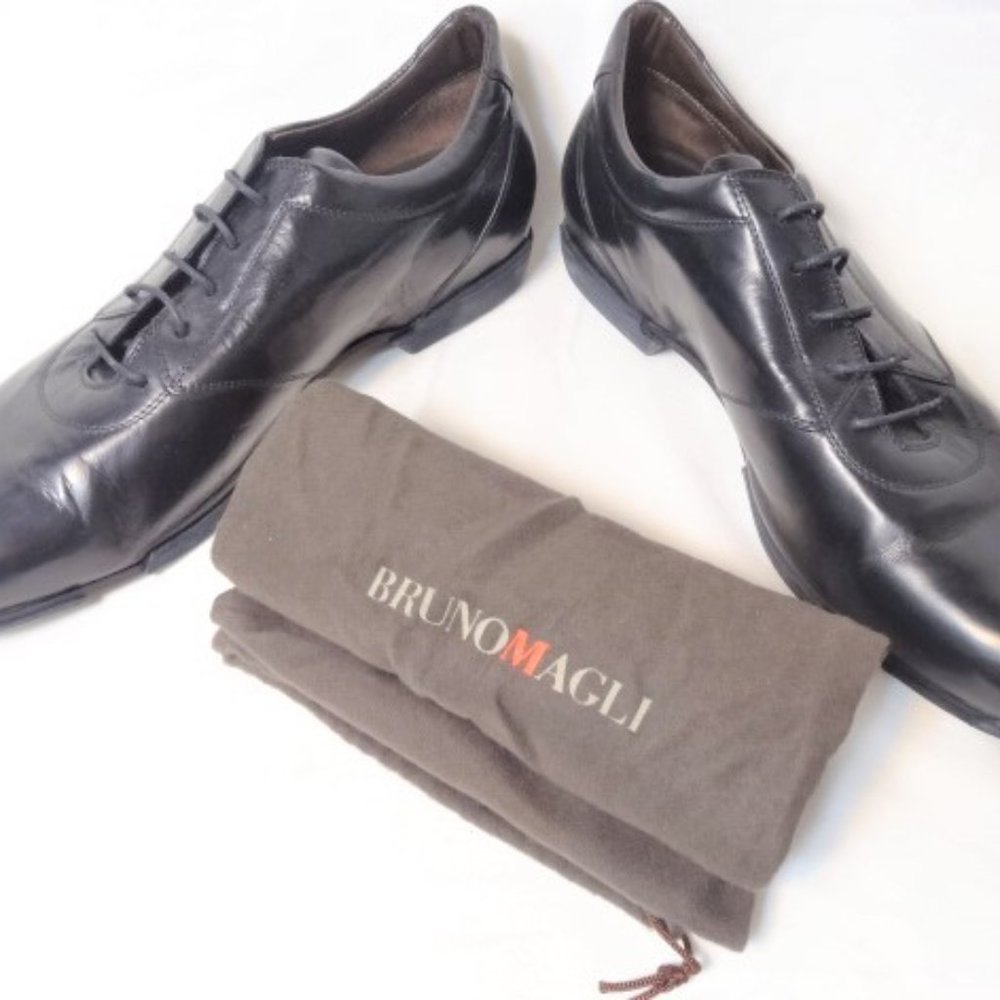 Bruno Magli Men's Black Oxford Lace-Up Shoes